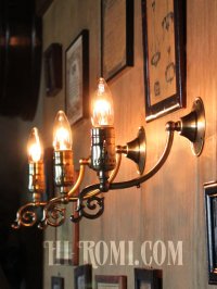 画像3: LEVITON社鍵スイッチ付ソケット真鍮製フォーリッジスクロールブラケットA/アメリカンコロニアルヴィクトリアンランプ壁掛照明ウォールライト 