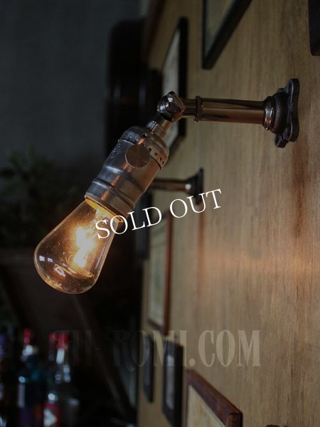 画像2: LEVITON社製アルミソケット＆角度調整付きミニブラケット/インダストリアル壁掛照明ウォールランプ (2)