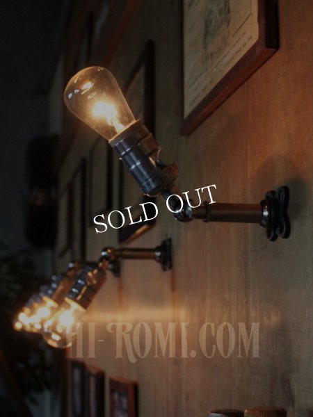 画像4: LEVITON社製アルミソケット＆角度調整付きミニブラケット/インダストリアル壁掛照明ウォールランプ (4)