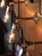 LEVITON社製パドルスイッチ式ソケット＆角度調整付き真鍮製ミニ工業系ウォールランプA/アンティーク照明ブラケットライト