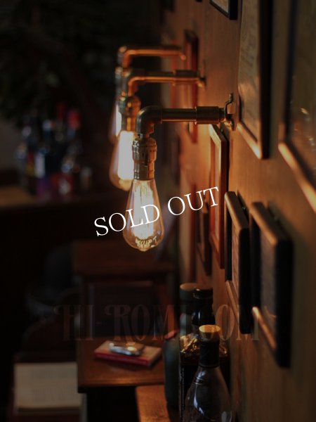 LEVITON社製真鍮ファットボーイソケット工業系ブラケットA/インダストリアルスチームパンクウォールランプ壁面照明