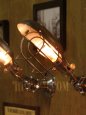 USAヴィンテージバルブ角度調整&ワイヤーケージ付工業系ブラケットA/アンティーク工業系インダストリアル壁面照明ランプ