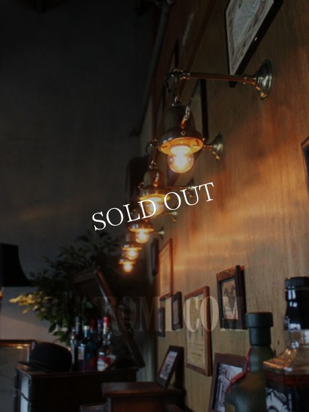 鍵型スイッチ＆チェーン付ベル型シェードホルダー真鍮ブラケットライトA｜ヴィクトリアンウォールランプ壁掛け照明