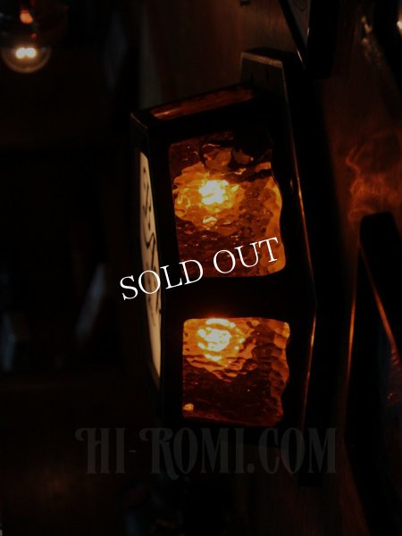 画像8: U.S.A.ヴィンテージアルミダイキャストアンバーグラス＆ミルクガラスBARサインランプ/看板照明ライト/コロニアル工業系インダストリアル (8)