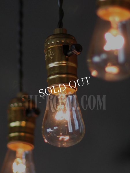 画像2: LEVITON社製ターン式アルミ製Goldソケットペンダントライト (2)