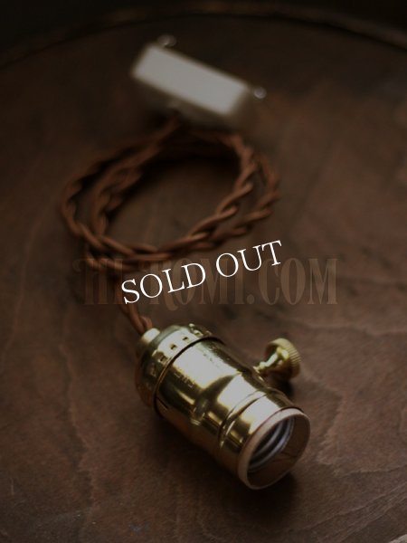 画像6: 【60cmコード】真鍮製ターンスイッチ付LEVITON社真鍮ソケットペンダントライト (6)