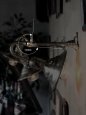 LEVITON社製パドルスイッチソケット＆角度調整付ミニシェード真鍮製ブラケットA/工業系壁面照明ウォールランプライト