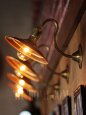 画像1: LEVITON社製パドルスイッチソケット＆平型シェード真鍮製ブラケットA/工業系壁面照明ウォールランプライト (1)