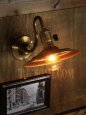 画像4: LEVITON社製パドルスイッチソケット＆平型シェード真鍮製ブラケットA/工業系壁面照明ウォールランプライト (4)