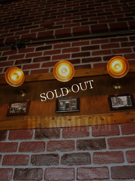 画像8: LEVITON社製パドルスイッチソケット&平型シェード真鍮製ブラケットA/工業系壁面照明ウォールランプライト (8)