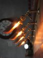 画像1: パドルスイッチ式ファットボーイソケット＆筒型シェード付真鍮製角度調整ブラケット/工業系スチームパンク壁面照明ウォールランプインダストリアルライト/ミシンライト (1)