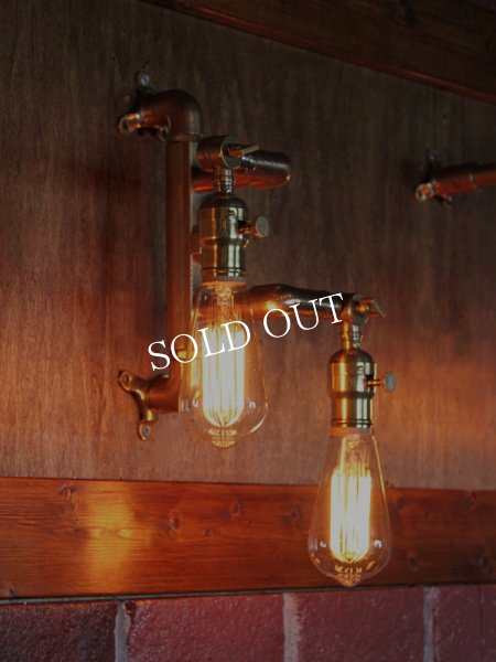 画像13: アメリカンヴィンテージARROWファットボーイソケット&角度調整付2灯ブラケットライト/工業系スチームパンク壁面照明ウォールランプインダストリアルランプ (13)