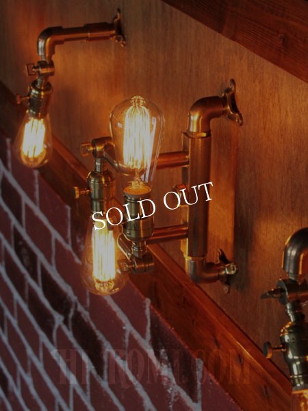 画像7: アメリカンヴィンテージARROWファットボーイソケット&角度調整付2灯ブラケットライト/工業系スチームパンク壁面照明ウォールランプインダストリアルランプ (7)