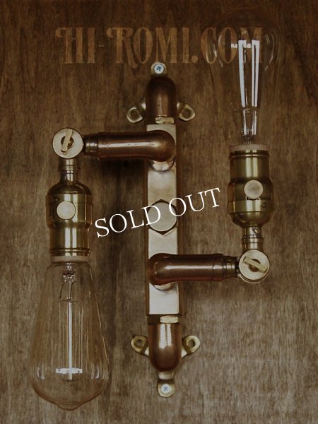 画像4: アメリカンヴィンテージARROWファットボーイソケット&角度調整付2灯ブラケットライト/工業系スチームパンク壁面照明ウォールランプインダストリアルランプ (4)