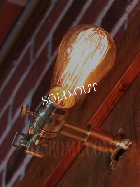 画像14: アメリカンヴィンテージEAGLE社製ファットボーイソケット&角度調整付ブラケット/工業系スチームパンク壁面照明ウォールランプインダストリアルライト (14)