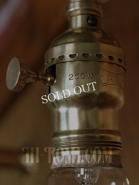 画像2: アメリカンヴィンテージEAGLE社製ファットボーイソケット&角度調整付ブラケット/工業系スチームパンク壁面照明ウォールランプインダストリアルライト (2)