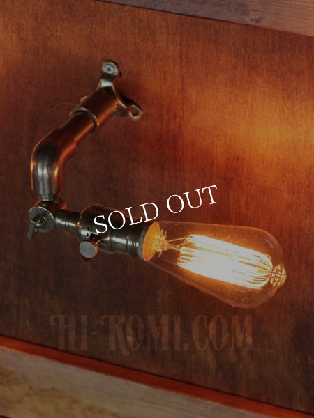 画像12: アメリカンヴィンテージEAGLE社製ファットボーイソケット&角度調整付ブラケット/工業系スチームパンク壁面照明ウォールランプインダストリアルライト (12)