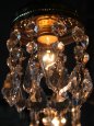 アメリカヴィンテージガラス製フレンチカットプリズム付コロニアルブラケットライトA｜アンティークウォールランプ壁掛け照明