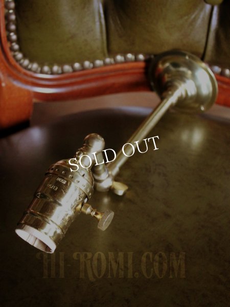 画像13: ADLターン式真鍮ソケット＆角度調整付き工業系ミニブラケット/インダストリアルアンティークヴィンテージ壁面照明 (13)