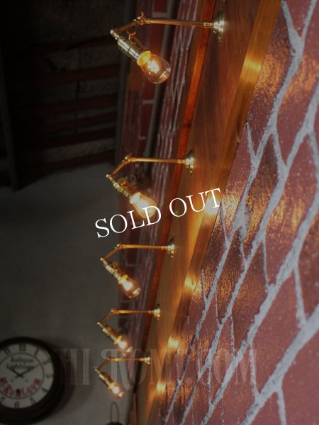 画像9: ADLターン式真鍮ソケット＆角度調整付き工業系ミニブラケット/インダストリアルアンティークヴィンテージ壁面照明 (9)