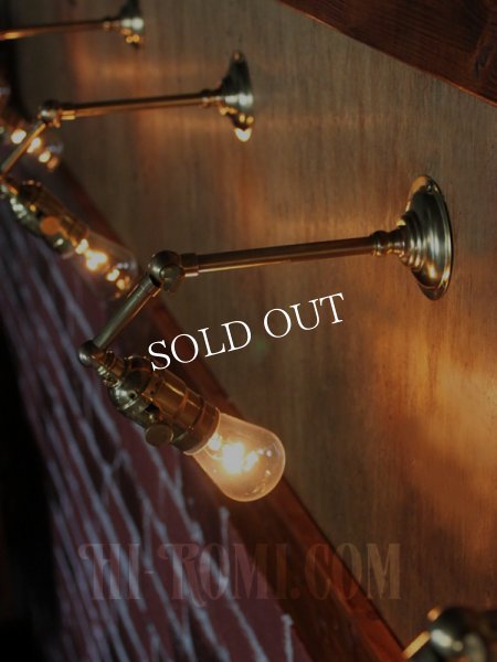 画像7: ADLターン式真鍮ソケット＆角度調整付き工業系ミニブラケット/インダストリアルアンティークヴィンテージ壁面照明 (7)