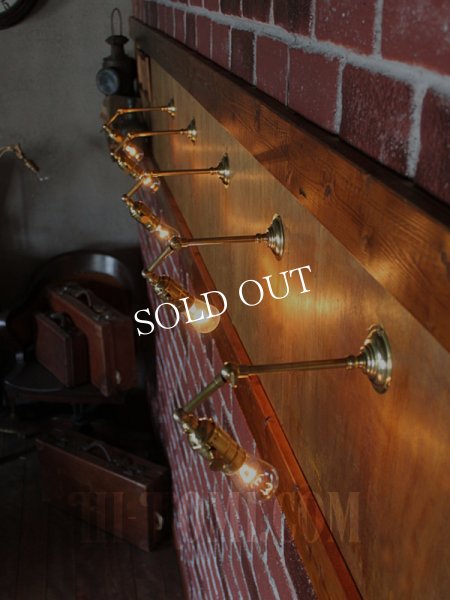 画像14: ADLターン式真鍮ソケット＆角度調整付き工業系ミニブラケット/インダストリアルアンティークヴィンテージ壁面照明 (14)