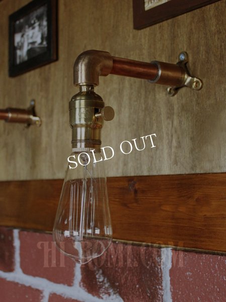 画像8: ターン式ファットボーイ真鍮ソケット＆角度調整付き工業系ミニブラケット/インダストリアルアンティークヴィンテージ壁面照明 (8)