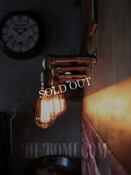 画像12: ターン式ファットボーイ真鍮ソケット＆角度調整付き工業系ミニブラケット/インダストリアルアンティークヴィンテージ壁面照明 (12)