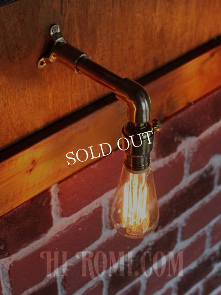 画像4: ターン式ファットボーイ真鍮ソケット＆角度調整付き工業系ミニブラケット/インダストリアルアンティークヴィンテージ壁面照明 (4)