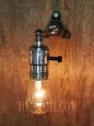 画像15: USAヴィンテージLEVITON社アルミ製ターン式ソケット付工業系ミニブラケットランプ/インダストリアル照明壁掛けライト  (15)