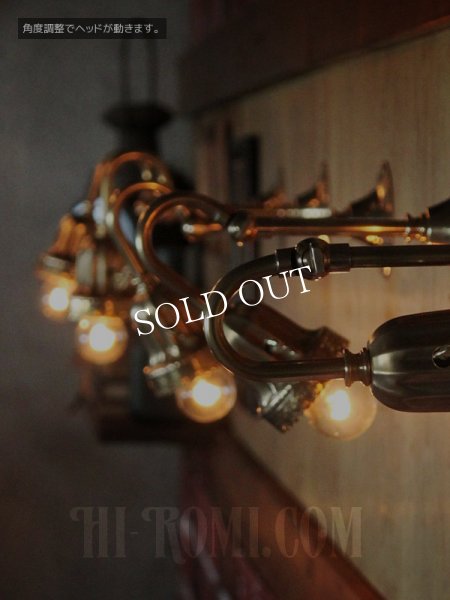 鍵スイッチ付き真鍮レースのベル型カップブラケットランプ｜アンティーク壁掛け照明ブラケットライト