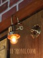 鍵スイッチ付き真鍮レースのベル型カップブラケットランプ｜アンティーク壁掛け照明ブラケットライト