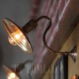 画像1: インダストリアル真鍮平皿シェードブラケットライト｜工業系照明 (1)