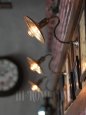 画像12: インダストリアル真鍮平皿シェードブラケットライト｜工業系照明 (12)