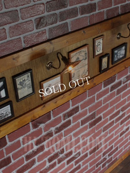 インダストリアル真鍮平皿シェードブラケットライト｜工業系壁掛け照明アンティーク