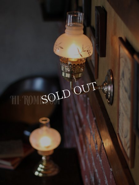 画像20: USAヴィンテージ照明フロストガラスチムニーブラケットライト (20)