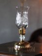 アンティークテーブルランプ｜ハリケーンガラスチムニーシェード卓上照明テーブルライト