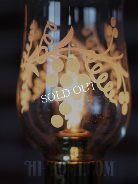 アンティークテーブルランプ｜ハリケーンガラスチムニーシェード卓上照明テーブルライト