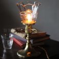 アンティークテーブルランプ｜ヴィクトリアンフリルガラスシェード卓上照明ライト