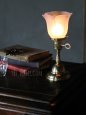 アンティークテーブルランプ｜ヴィクトリアンフロストガラスシェード卓上照明ライト
