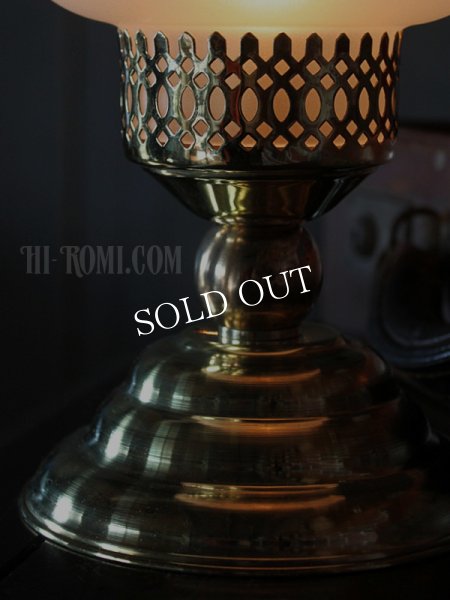 画像17: USAヴィンテージ照明フロストガラスチムニーテーブルライト (17)