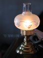 アンティークテーブルライト｜フロストオニオンシェード真鍮製卓上照明