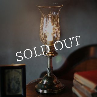 ▼アメリカ製 レトロ ヴィンテージ ランプ 卓上照明 USAヴィンテージ銅色卓上照明レトロなガラス球のコッパーミニ