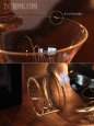 アンティークテーブルランプ｜真鍮製ガラスチムニー付き卓上照明テーブルライト
