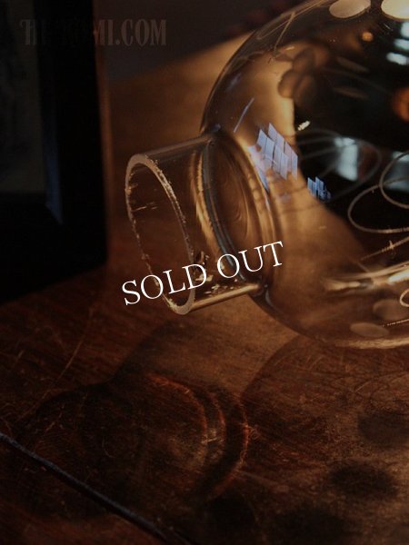 アンティークテーブルランプ｜真鍮製ガラスチムニー付き卓上照明テーブルライト