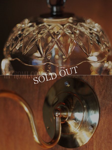 ヴィンテージガラス製ミニシャンデリアブラケットライト｜アンティークウォールランプ壁掛け照明