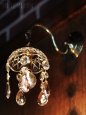 ヴィンテージガラス製ミニシャンデリアブラケットライト｜アンティークウォールランプ壁掛け照明