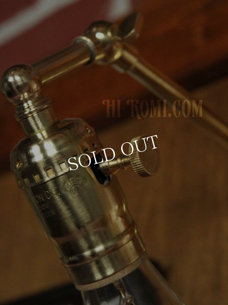 工業系壁掛け照明｜インダストリアルミニ真鍮製ブラケットライト・90度ウォールランプ