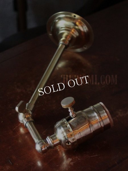 工業系壁掛け照明｜インダストリアルミニ真鍮製ブラケットライト・90度ウォールランプ