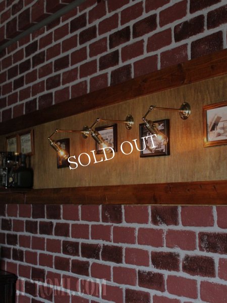 工業系壁掛け照明｜インダストリアルミニ真鍮製ブラケットライト・90度ウォールランプ